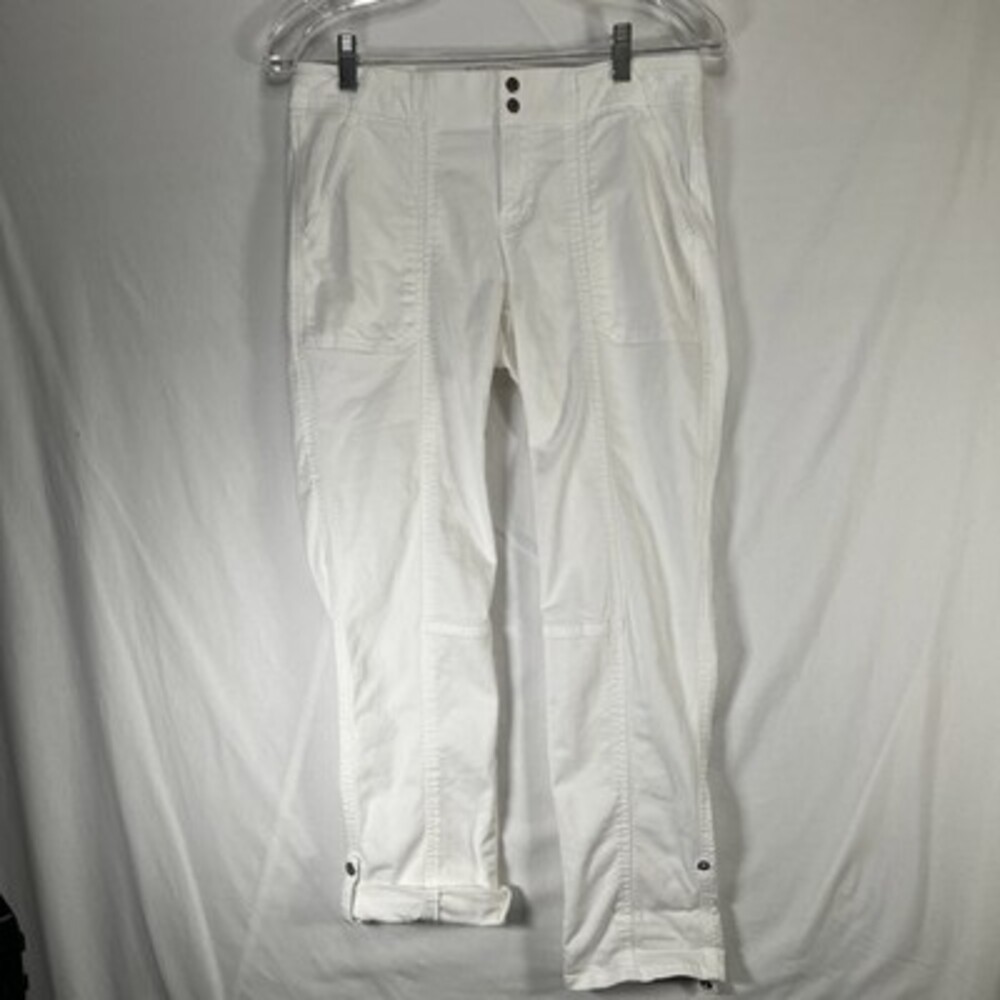 WHBM White House Black Market White Pants Women’s size 2 Petite Midrise Crop
